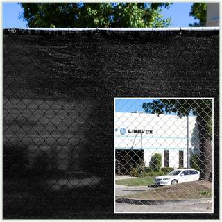 COLOURTREE 6 ft. x 50 ft. Black Privacy Fence Screen Mesh Fabric Cover Windscreen with Reinforced Grommets for Garden Fence TAP0650-2