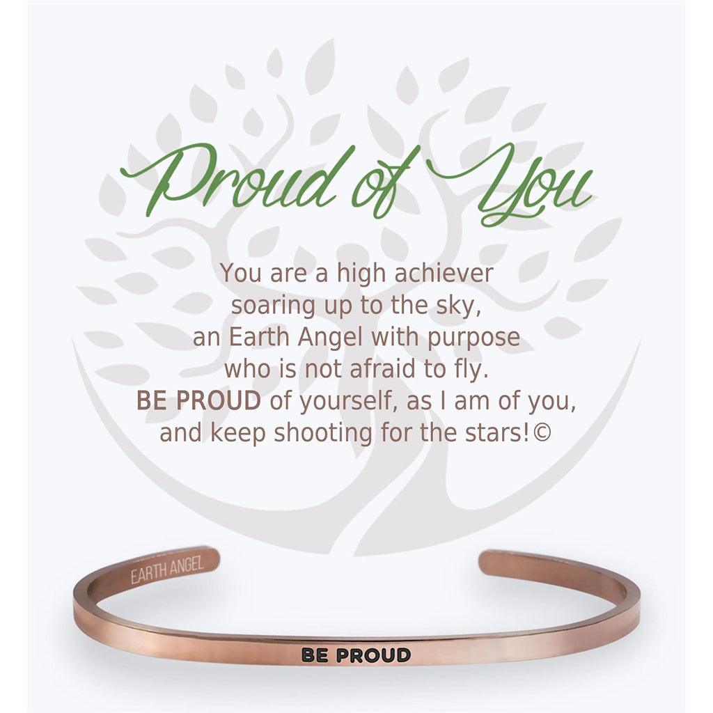 Earth Angel  Proud of You Cuff Bracelet in Rose Gold