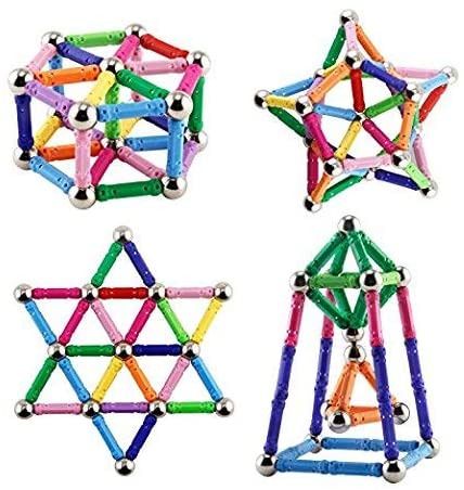 Veatree 160 Pcs Magnetic Building Sticks Blocks Toys， Magnet Educational Toys