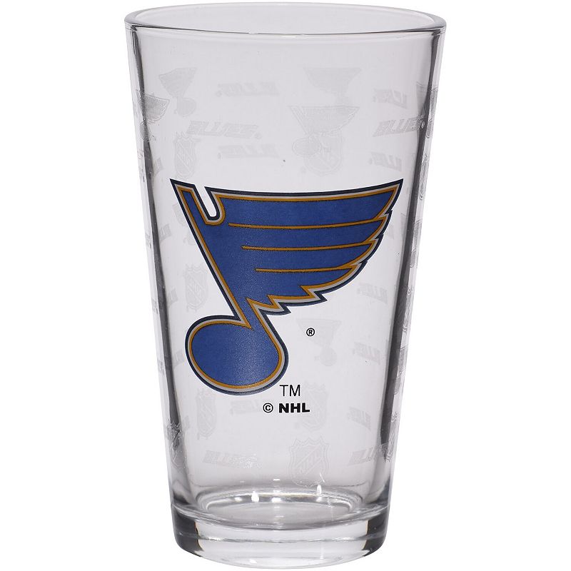 St. Louis Blues 16oz. Sandblasted Mixing Glass