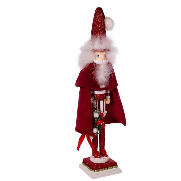 Kurt Adler 20Inch Hollywood Red Skinny Nutcracker with Wreath