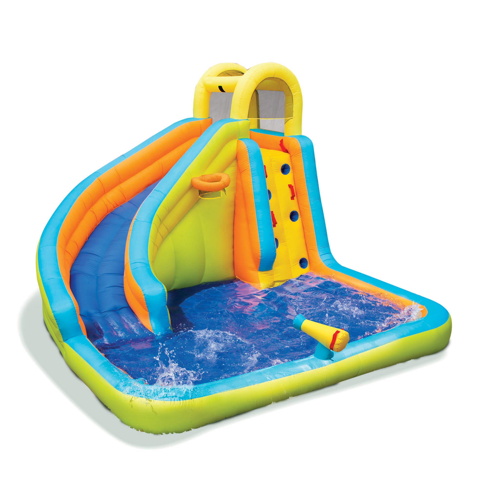 Banzai Splash 'N Blast Outdoor Backyard Inflatable Water Slide Splash Park