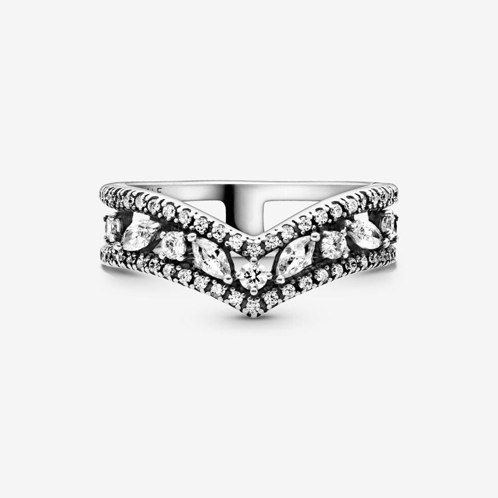 PANDORA  Sparkling Marquise Double Wishbone Ring