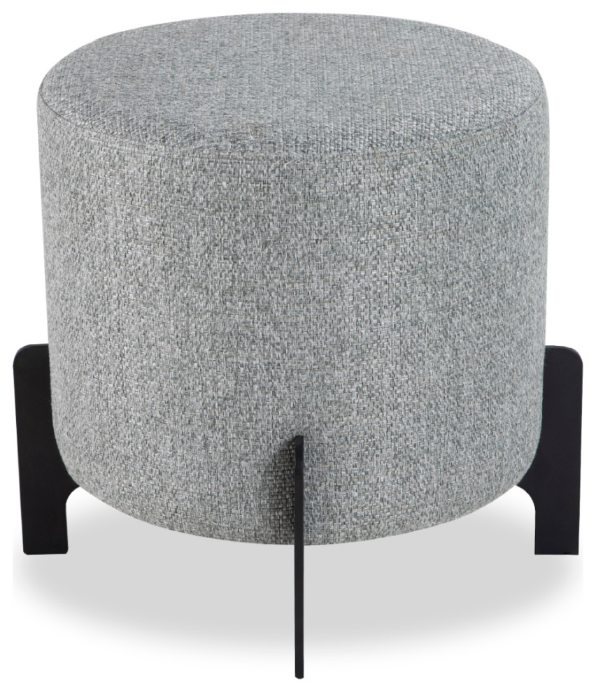 Round Gray Stool  Liang  ampEimil Koldrum   Transitional   Footstools And Ottomans   by Oroa   Distinctive Furniture  Houzz