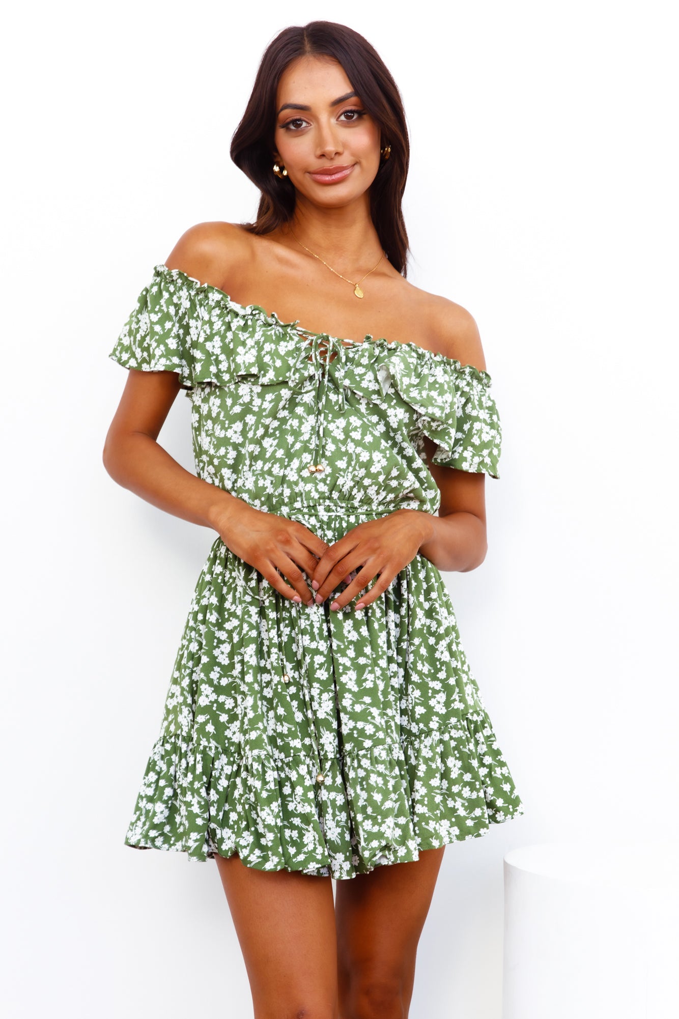 Open Secrets Dress Green