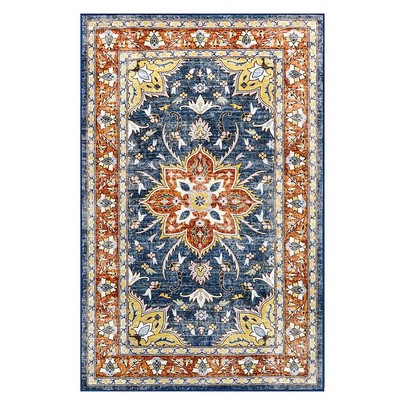 nuLoom Zuri Bold Floral Machine Washable Area Rug