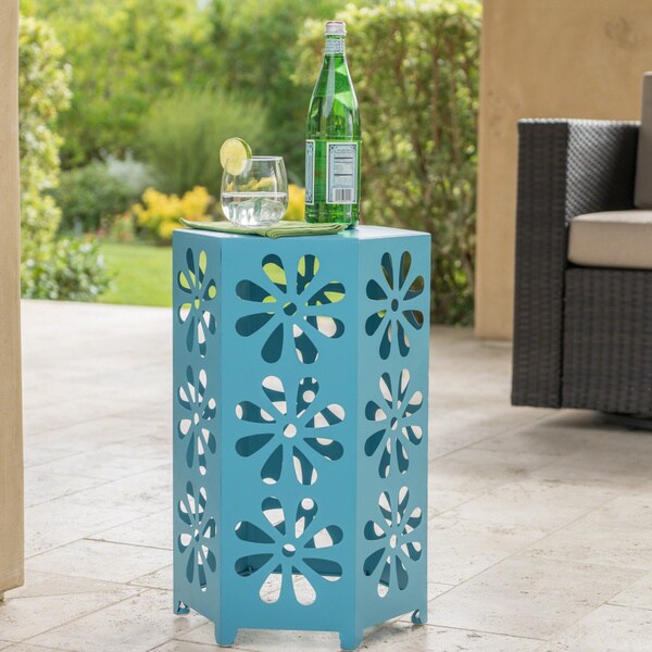 Dandelion Outdoor 14inch Floral Side Table by Christopher Knight Home