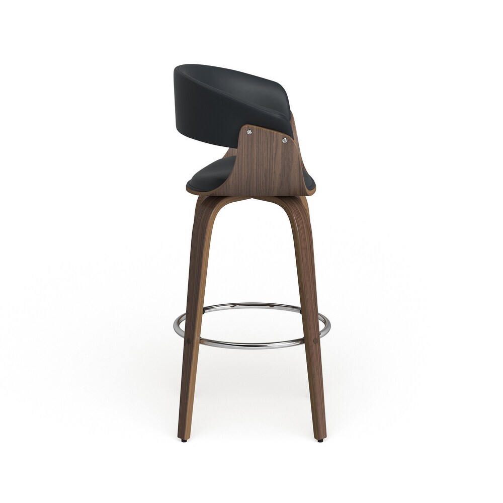 Coaster Furniture Zion Walnut Upholstered Swivel Bar Stool