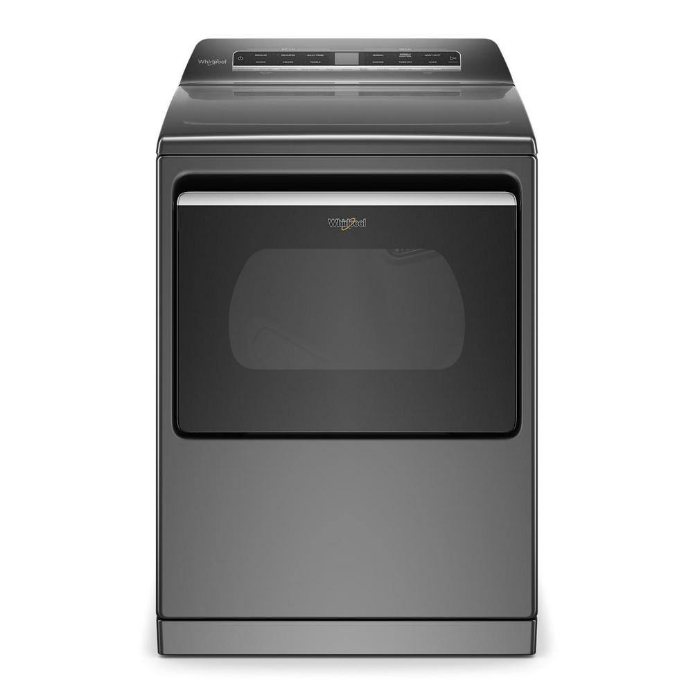 Whirlpool 7.4 cu. ft. Smart Chrome Shadow Electric Vented Dryer with Steam ENERGY STAR WED7120HC