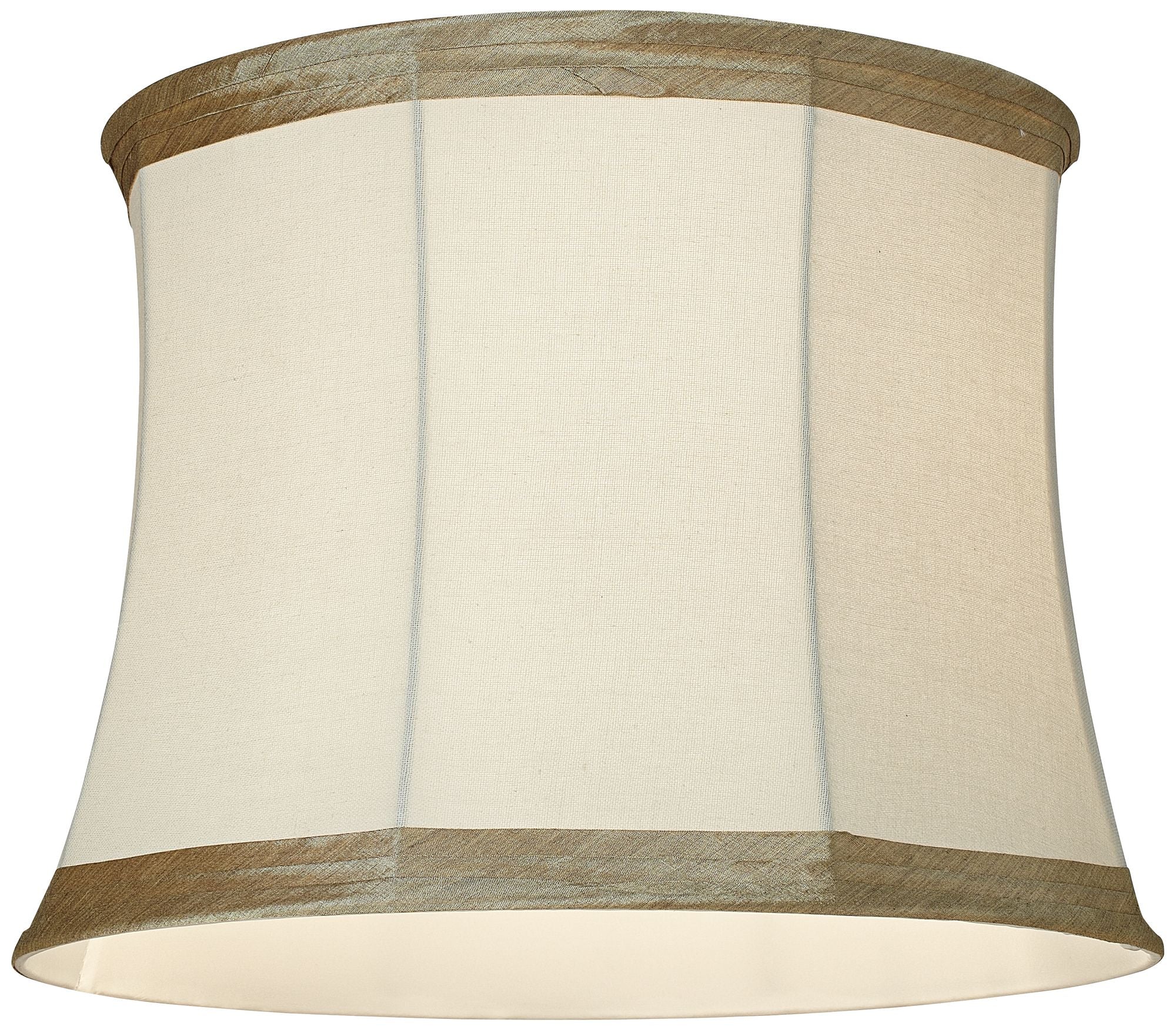 Springcrest Ivory Linen with Taupe Trim Medium Lamp Shade 14