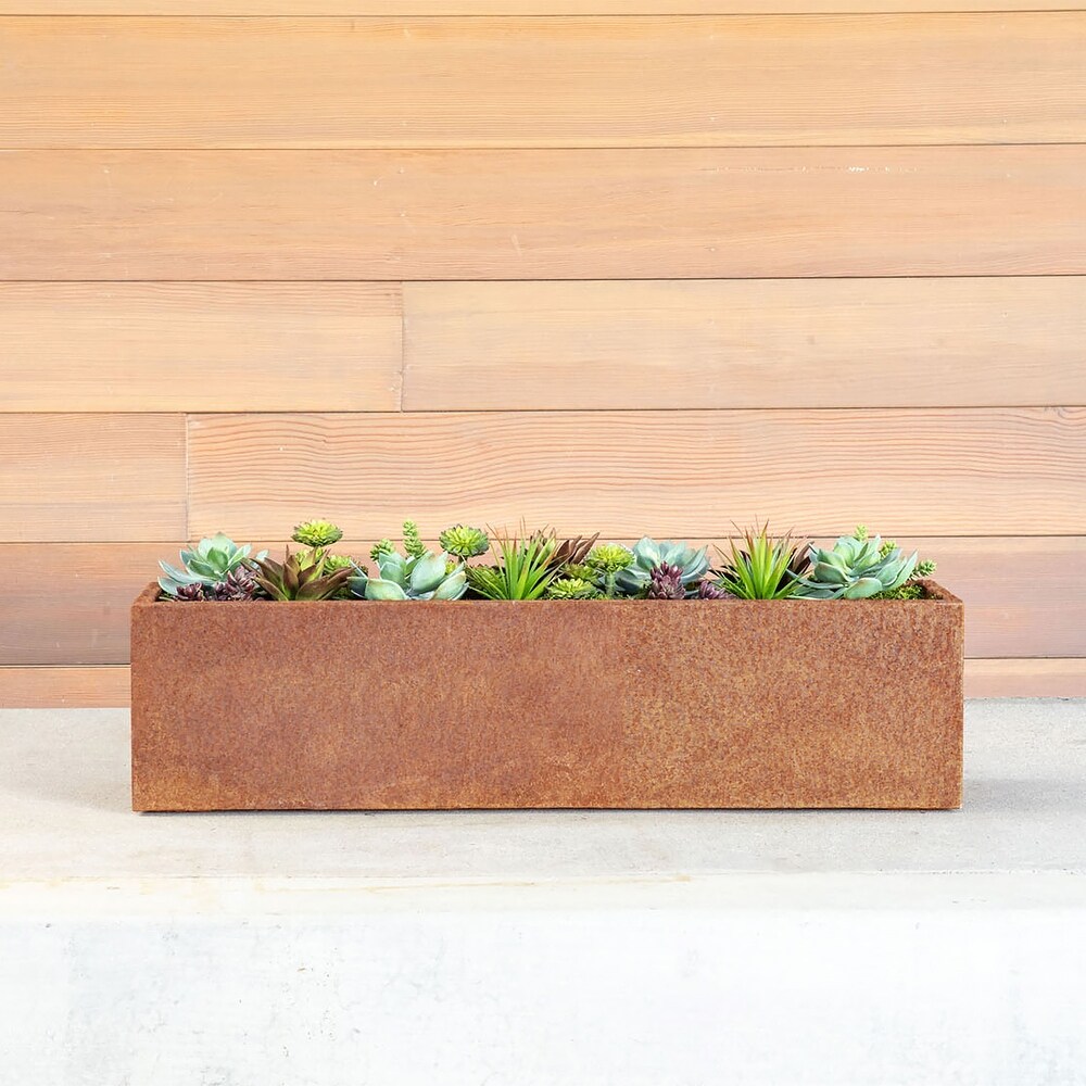 Corten Steel Window Box Planter