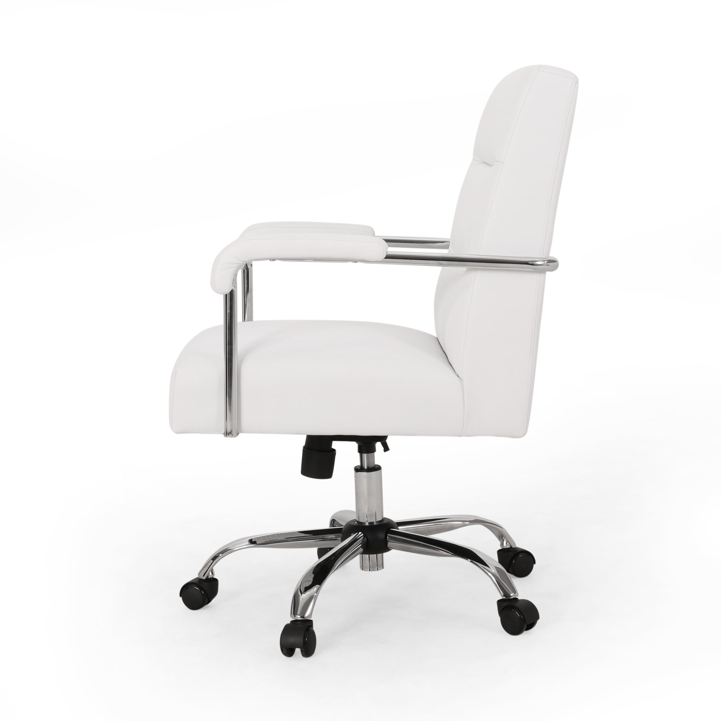 Elke Modern Channel Stitched Swivel Office Lift Chair