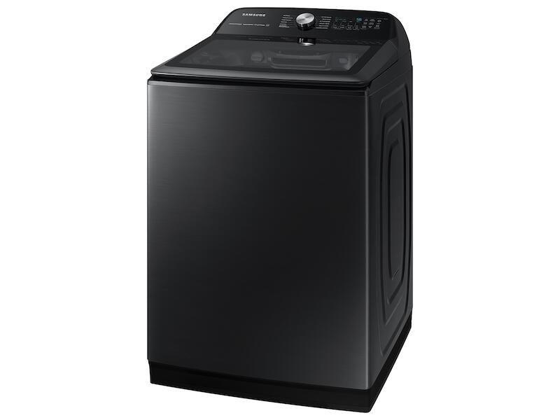 Samsung WA51A5505AV 5.1 Cu. Ft. Smart Top Load Washer With Activewave™ Agitator And Super Speed Wash In Brushed Black