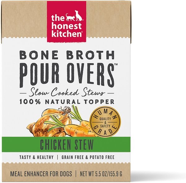 The Honest Kitchen Bone Broth POUR OVERS Chicken Stew Wet Dog Food Topper