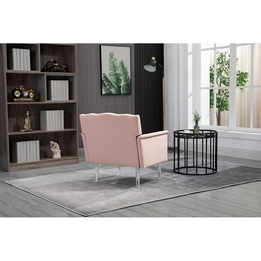 Accent Chair  Living Room Chair / leisure single sofa with acrylic feet