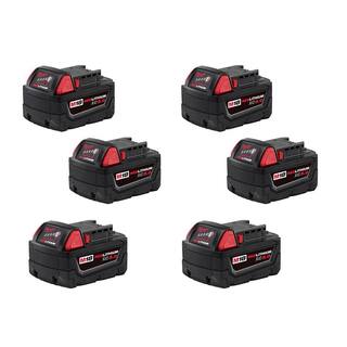 MW M18 18V Lithium-Ion XC Extended Capacity Battery Pack 5.0Ah (6-Pack) 48-11-1852