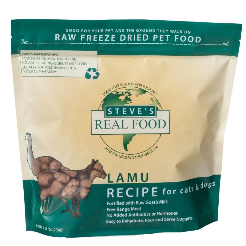 Steve Real Food Lamu (Lamb and Emu) Freeze Dried Nuggets For Dog and Cat