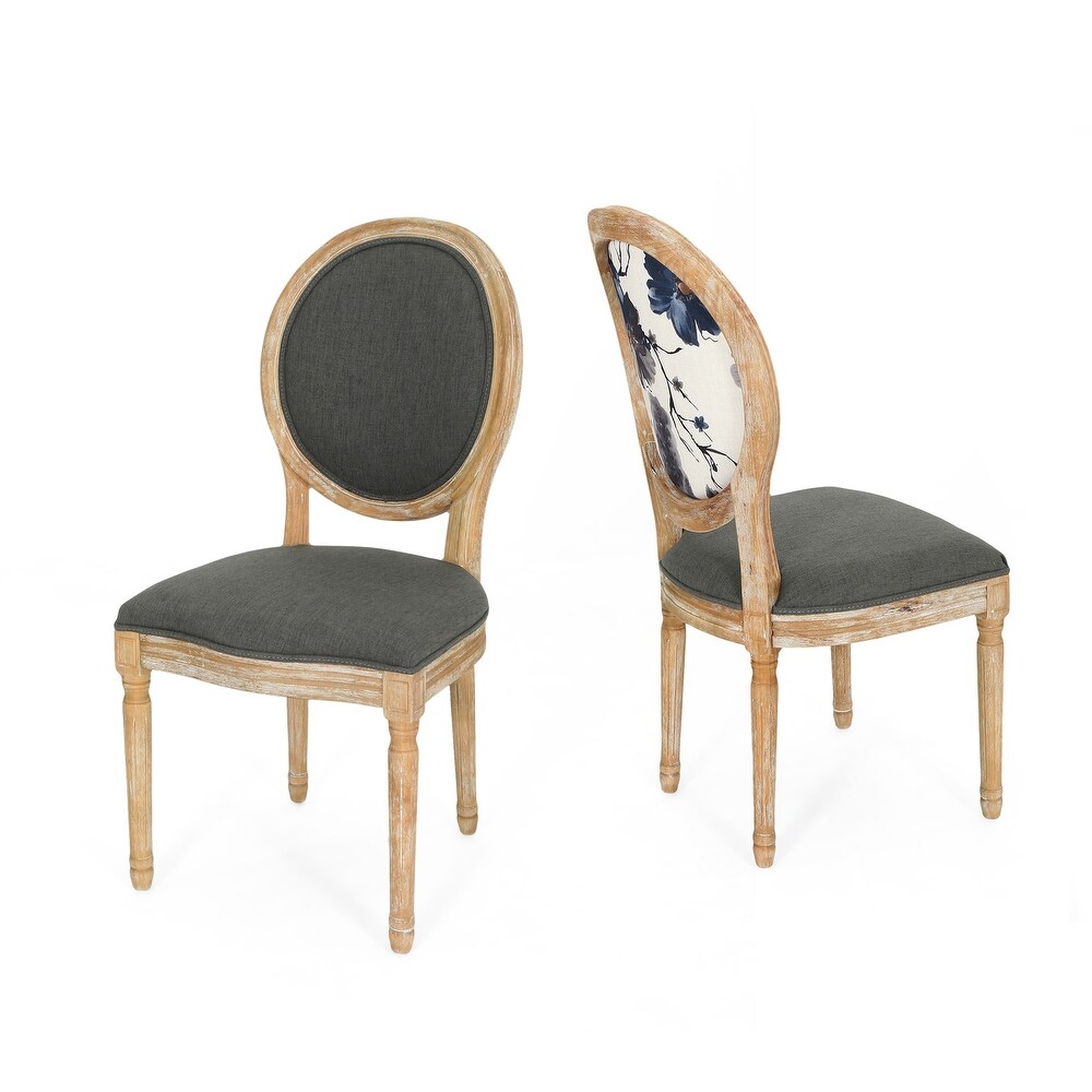 Phinnaeus Upholstered Farmhouse Dining Chairs (Set of 2) by Christopher Knight Home