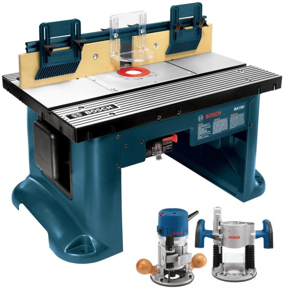 Bosch Benchtop Router Table with 2.25 HP Combination Plunge and Fixed Base Router Bundle 1617EVSPKRA1181 from Bosch