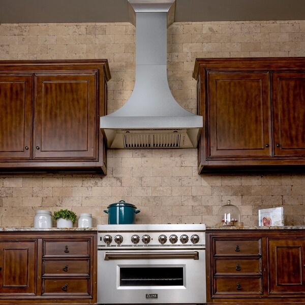 ZLINE Designer Series Fingerprint Resistant Stainless Steel Ducted Wall Range Hood