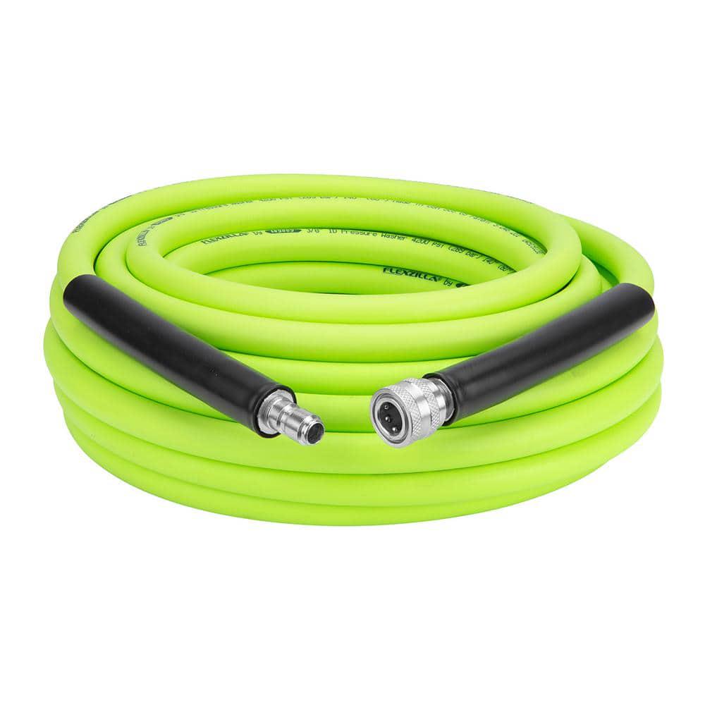 Flexzilla 38 in x 50 ft 4200 PSI Pressure Washer Hose with QuickConnect Fittings