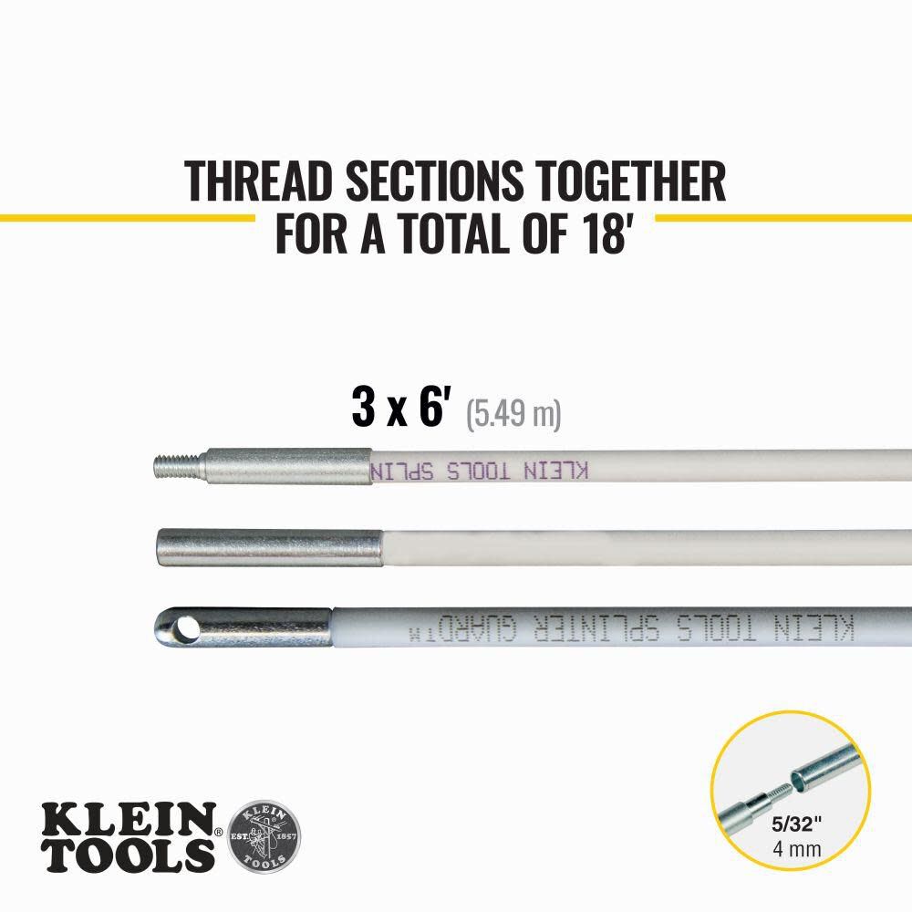 Klein Tools 18' (5.5 m) Hi-Flex Glow Rod Set 56418 from Klein Tools