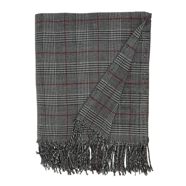 Traditional Plaid Throw Blanket Saro Lifestyle