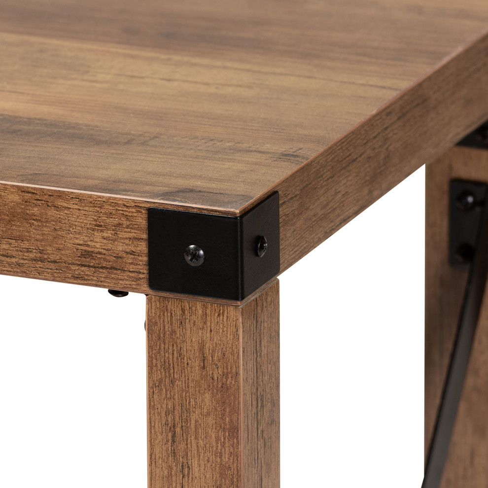 Reese Natural Brown and Black Console Table   Industrial   Console Tables   by Baxton Studio  Houzz