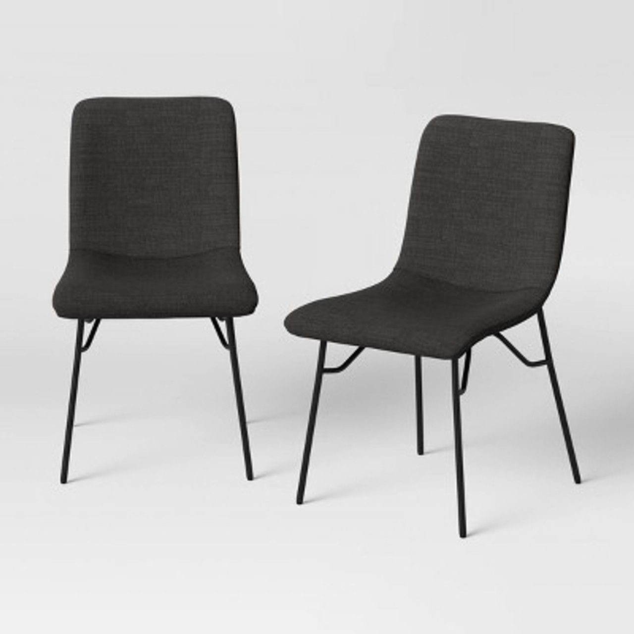 2pk Turnbull Upholstered Dining Chairs Dark Gray - Project 62