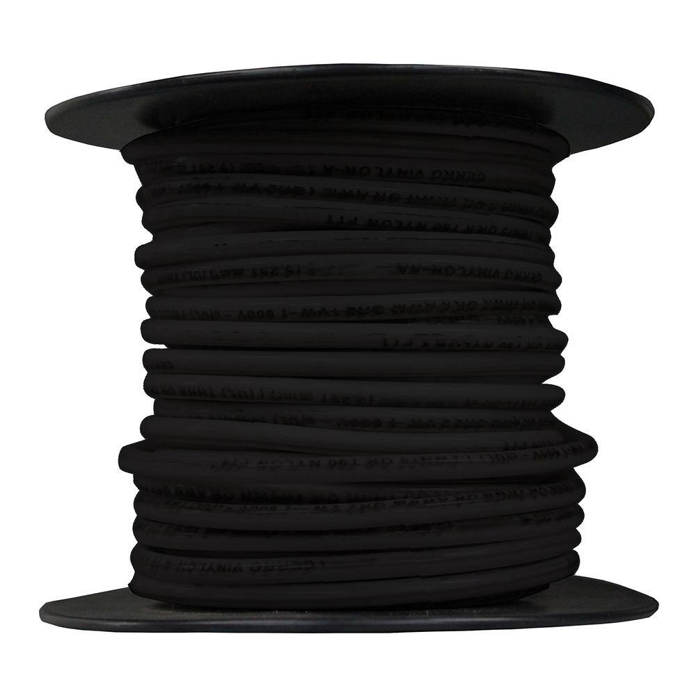 Cerrowire 50 ft. 12 Gauge Black Stranded Copper THHN Wire 112-3601BR