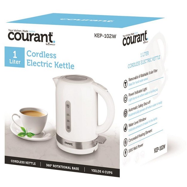 Courant 1 Liter Electric Kettle Cordless With Led Light