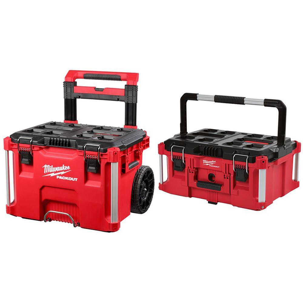 MW PACKOUT 22 in. Rolling Tool Box and 22 in. Large Tool Box 48-22-8426-8425