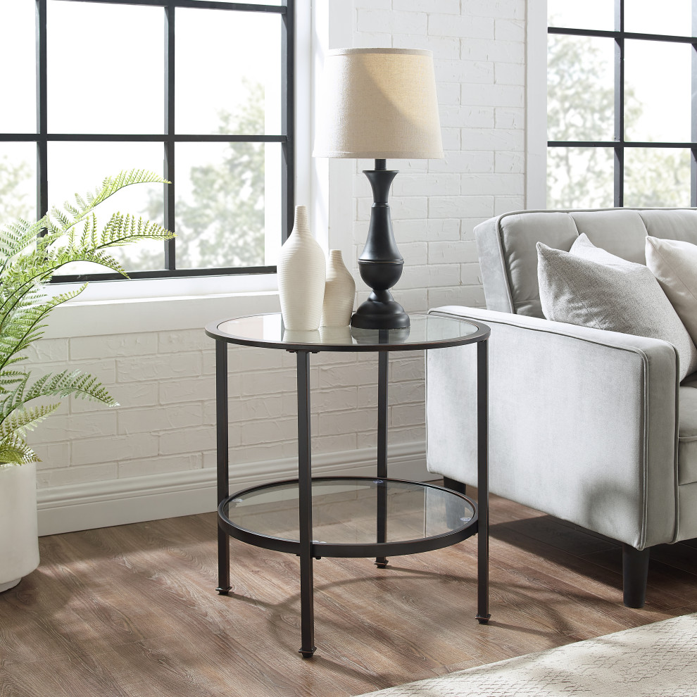 Aimee End Table Oil Rubbed Bronze   Industrial   Side Tables And End Tables   by Homesquare  Houzz