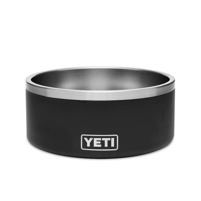 YETI Boomer 8， Stainless Steel， Non-Slip Dog Bowl， Holds 64 Ounces， Black