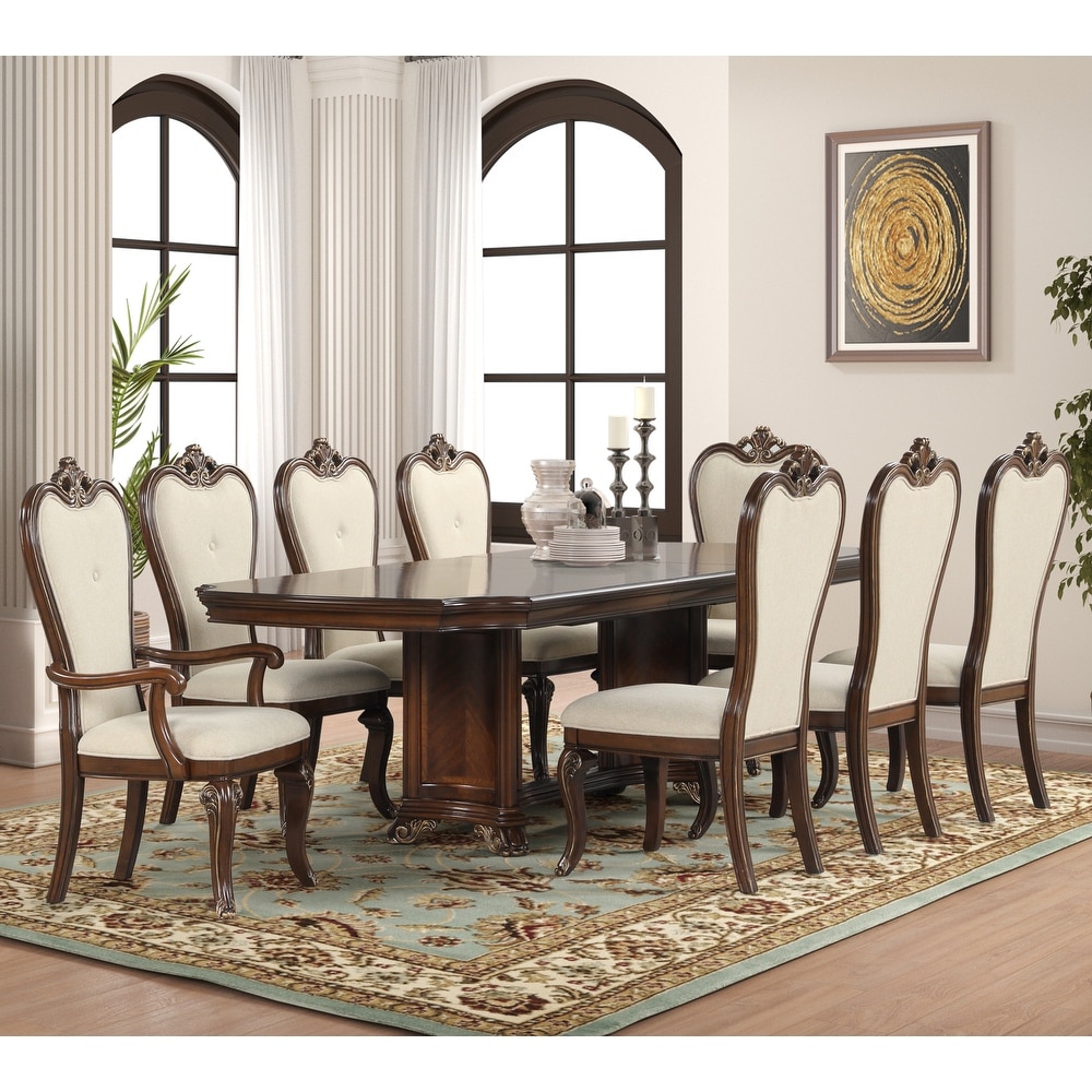 New Classic Furniture Frampton Beige and Cherry 5 Piece Dining Set