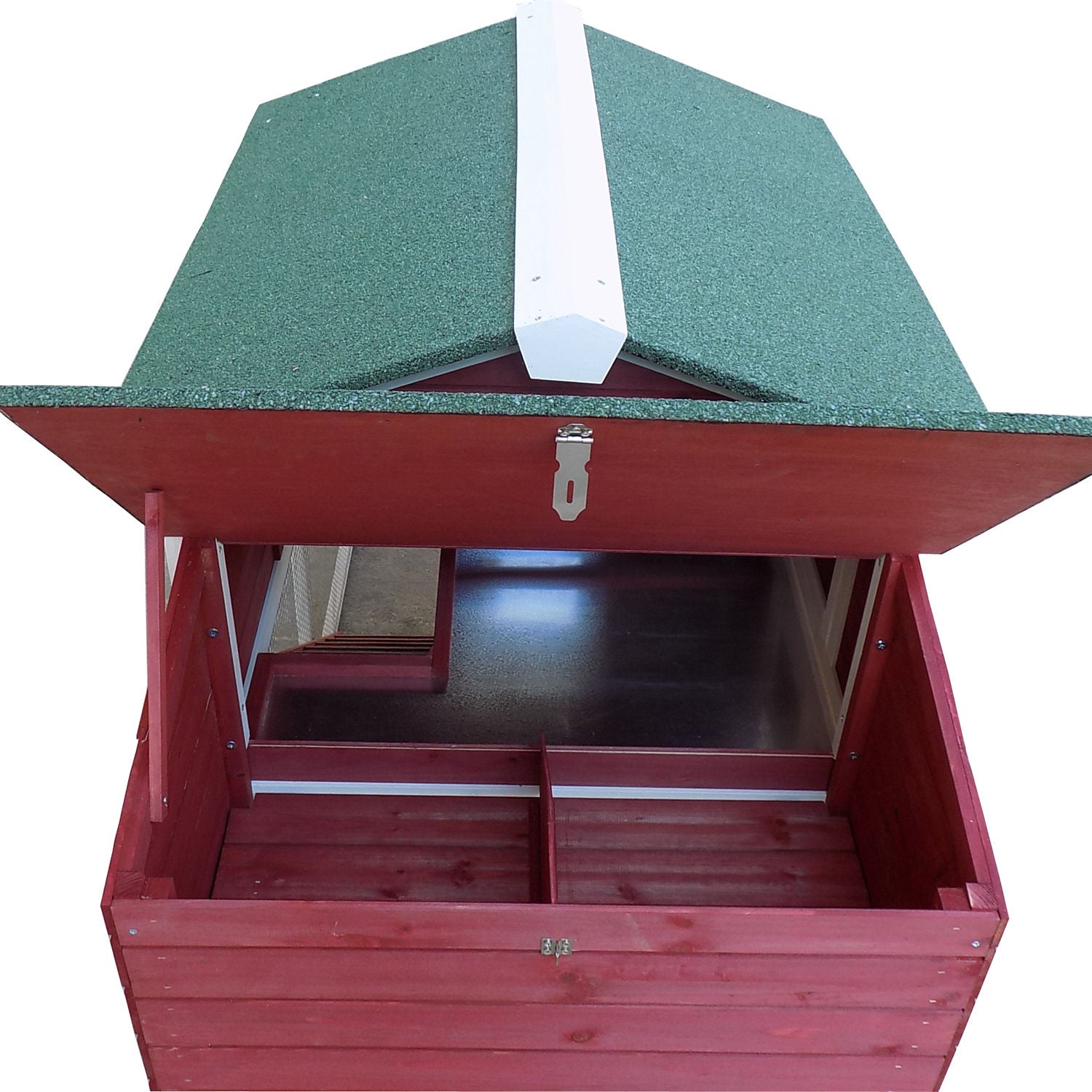 Pawhut 63 Wooden Backyard Chicken Coop With Garden Box， Run Area， Nesting Box， Red