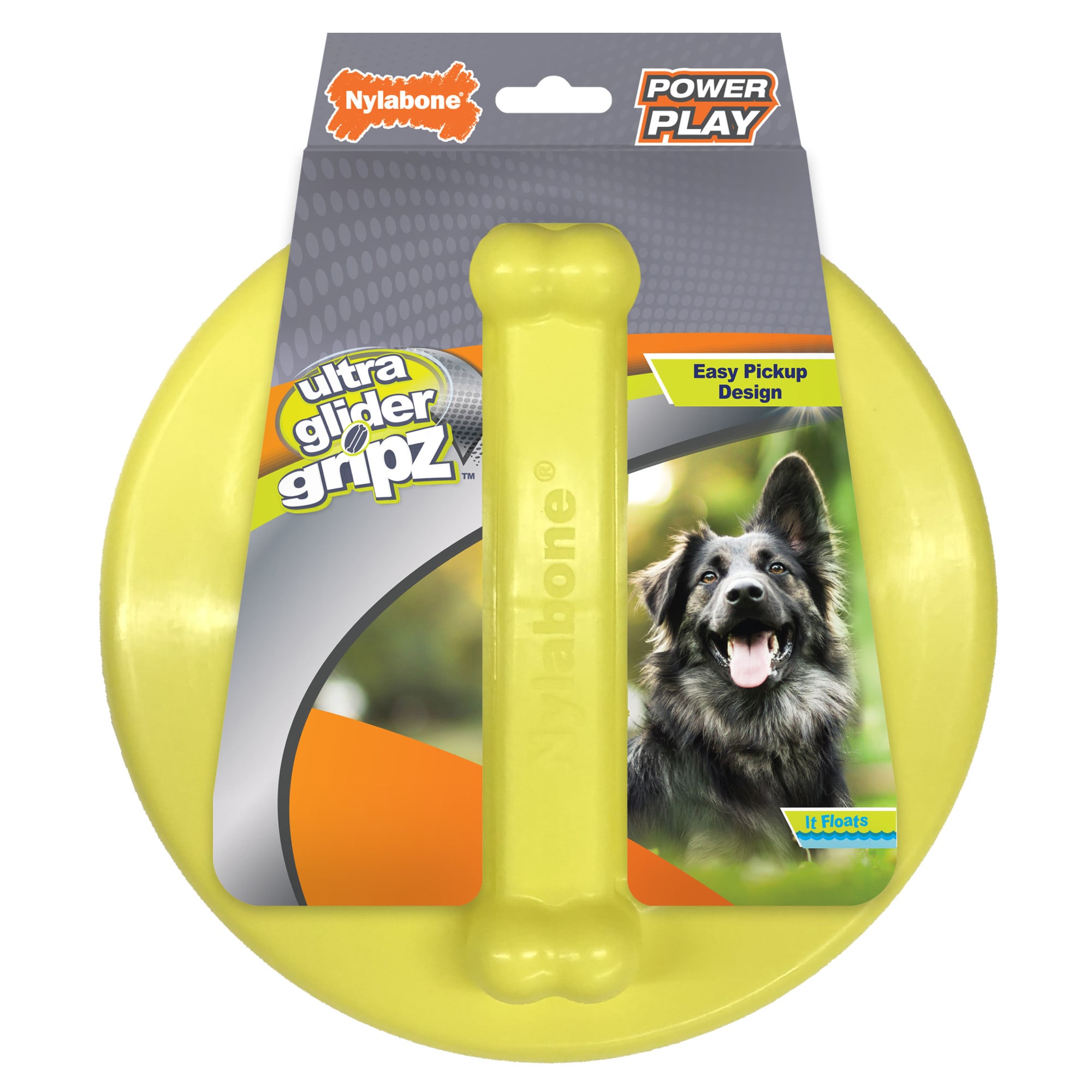 Nylabone Power Play Gripz Ultra Glider Flying Disc Dog Toy， Large