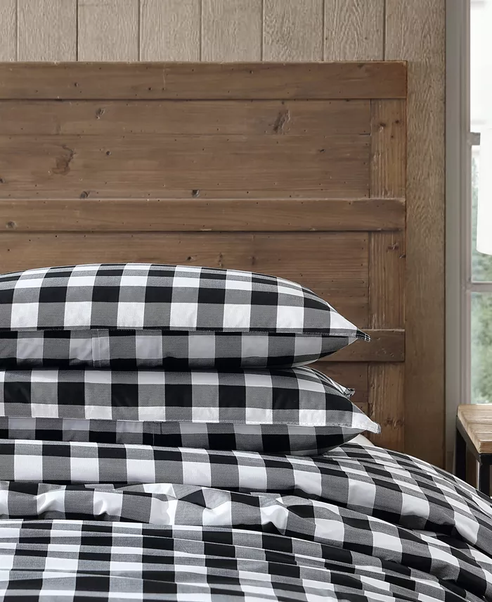 Eddie Bauer Mountain Plaid Cotton Reversible 2 Piece Duvet Cover Set， Twin