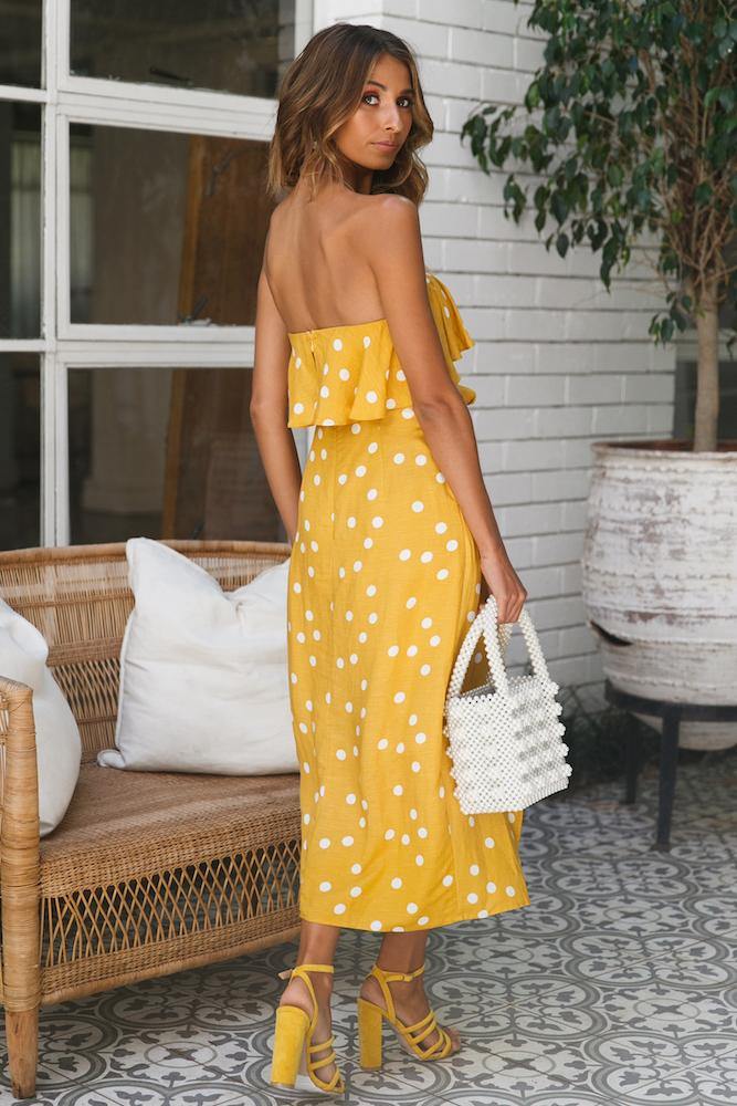 Love Never Felt So Good Midi Dress Mustard