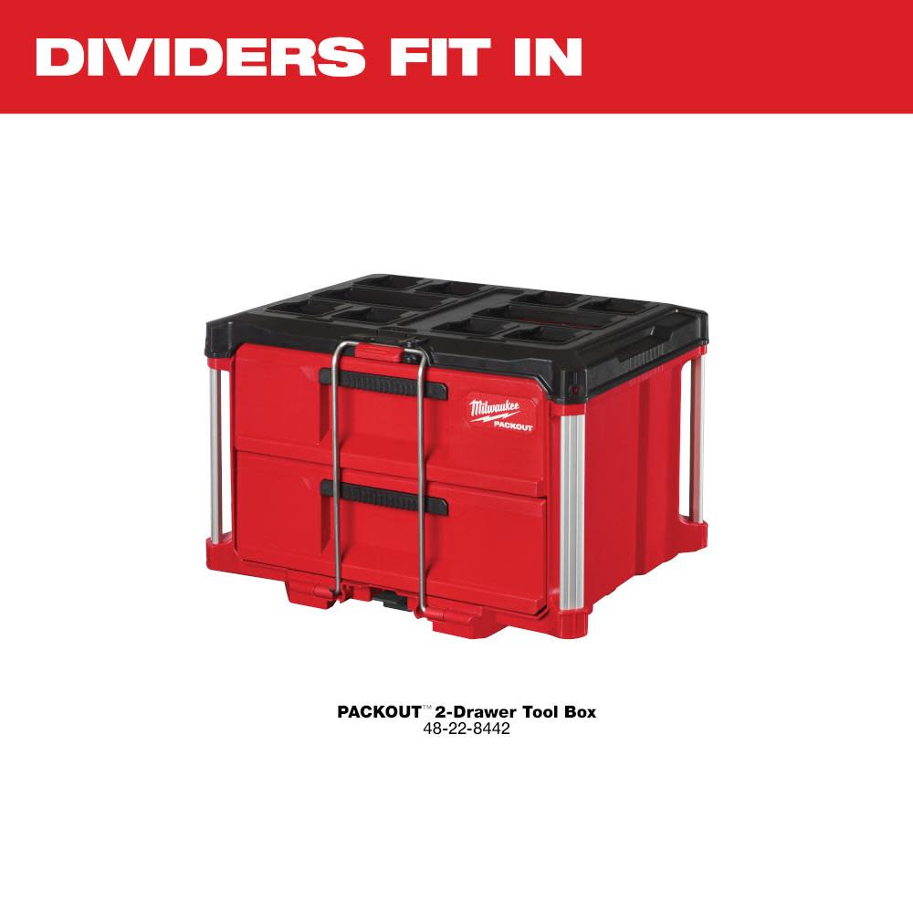 Milwaukee Drawer Dividers for PACKOUT™ 2-Drawer Tool Box