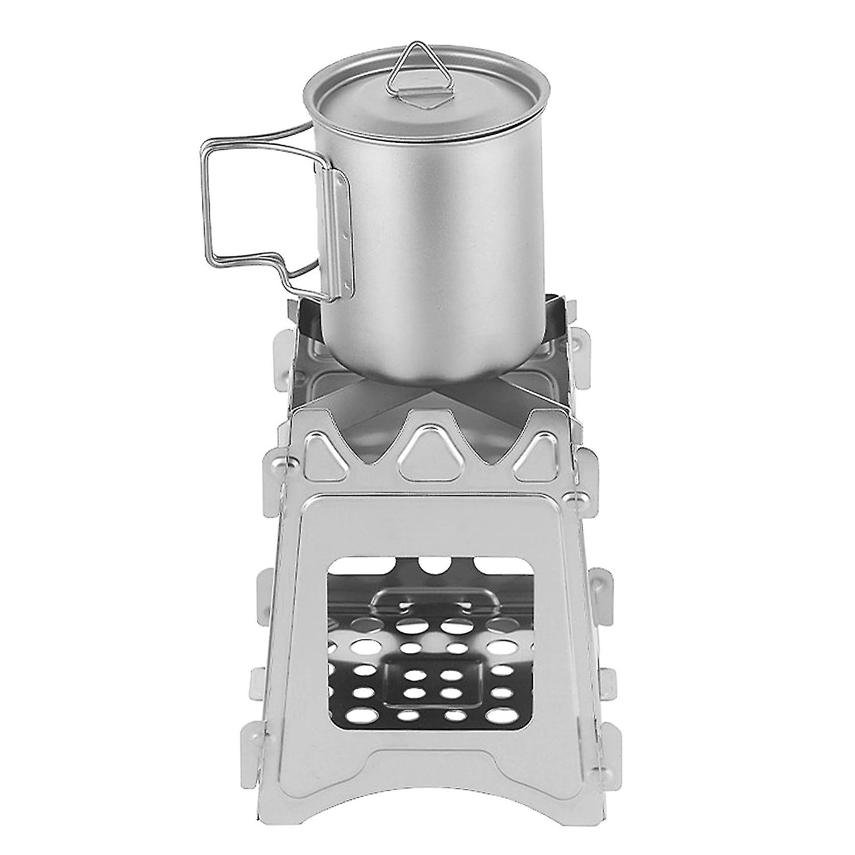 Camping Stove Wood Stove Portable Compact Stainless Steel For Picnicoutdoor Stainless Steel Wood Stove Ultra-light Field Camping Fire-proof Windproof