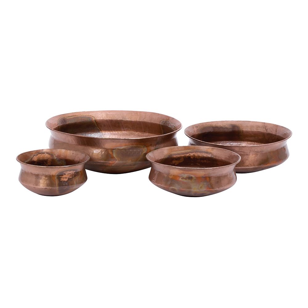 Stella and Eve Copper Finish Rustic Planter Table Decor 4-piece Set