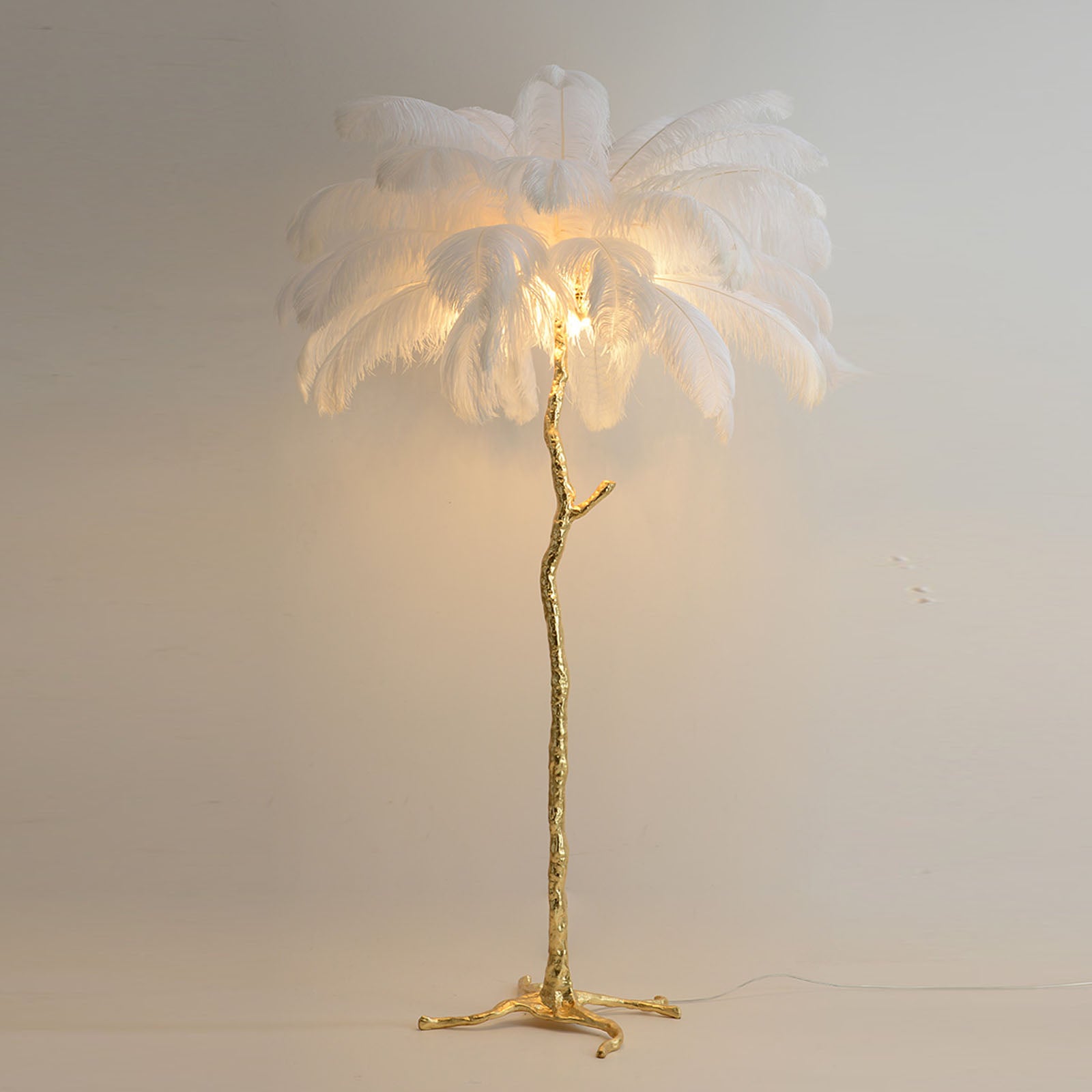 Fly Copper And Real Feather Lamp Cy-New-057