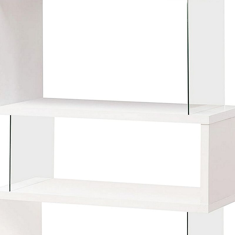 Fantastic glossy white wooden bookcase