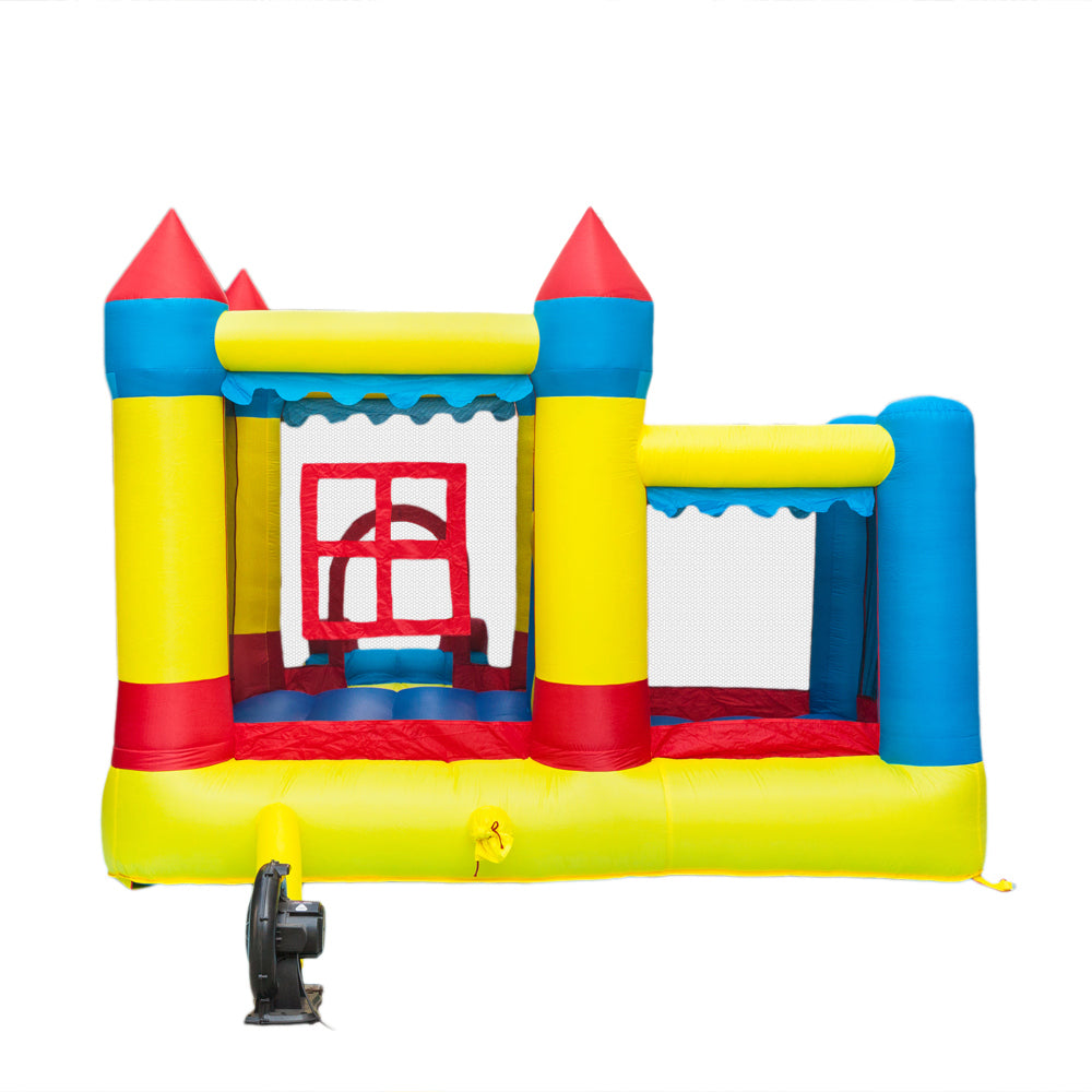 Summer children's inflatable bounce house, 420D thick Oxford cloth bouncy castle, with blower, suitable for children to play