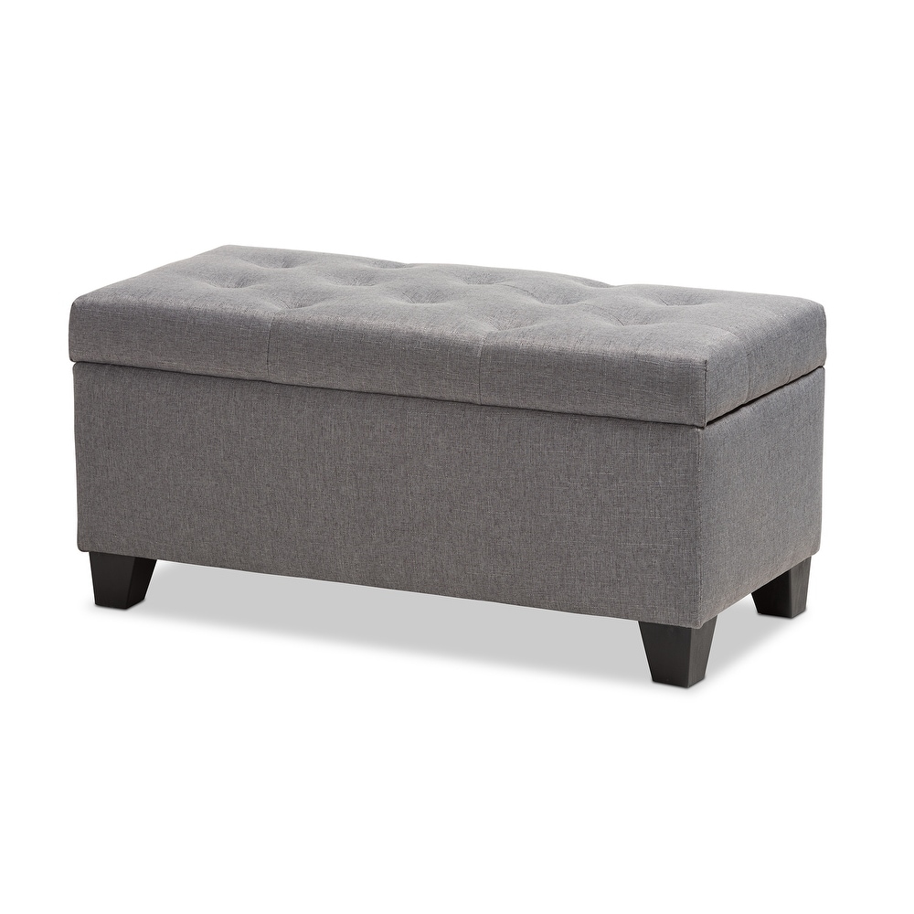 Contemporary Fabric Storage Ottoman by Baxton Studio