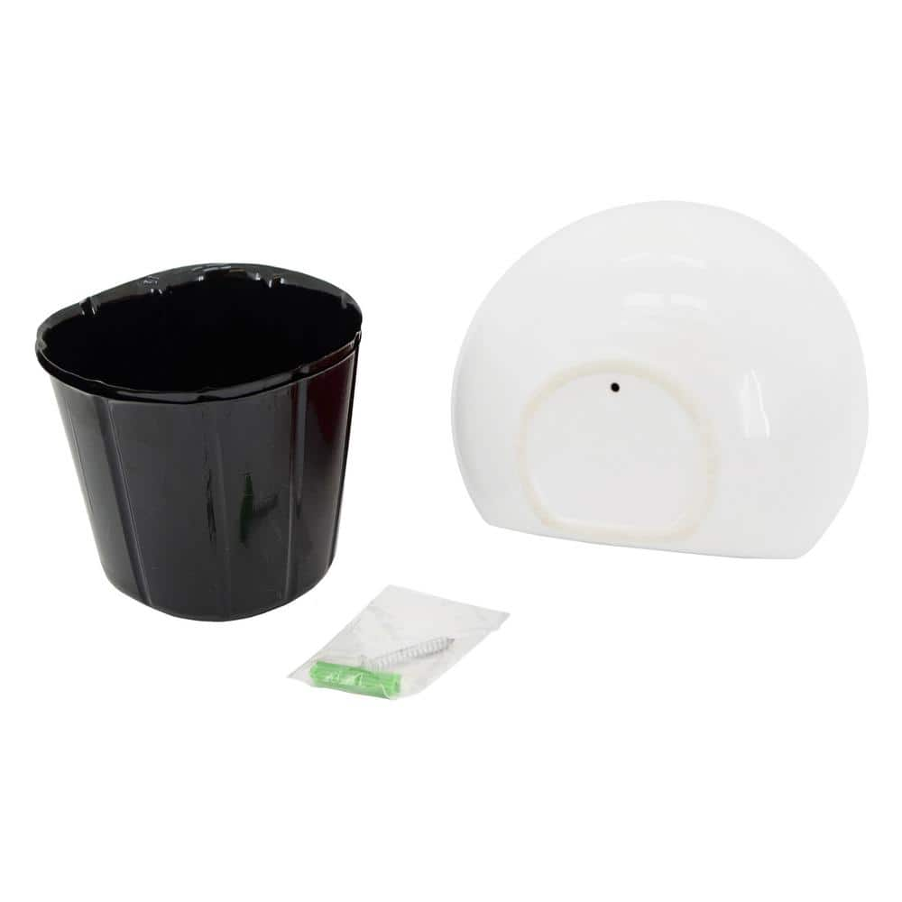 Arcadia Garden Products Round 3-1/2 in. x 4 in. Gloss White Ceramic Wall Planter (3-Piece) WP25