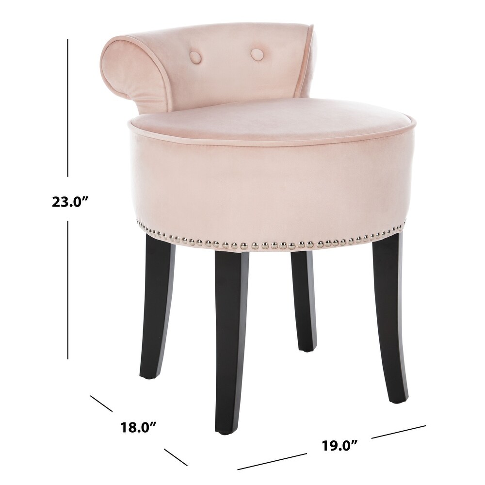 SAFAVIEH Georgia Blush Petite Vanity Stool   17.9\