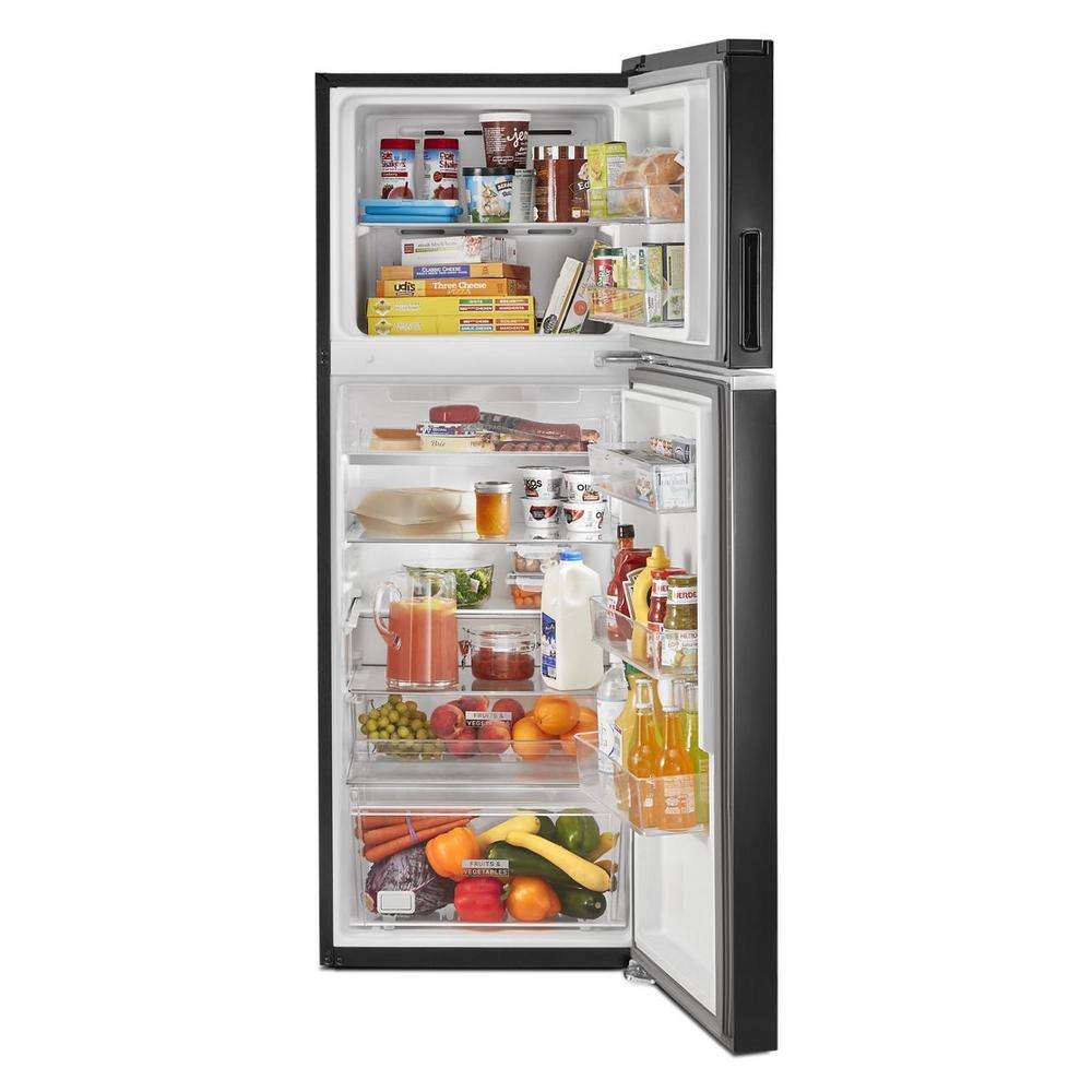 Whirlpool 12.9 cu. ft. Built-In and Standard Top Freezer Refrigerator in Black WRT313CZLB