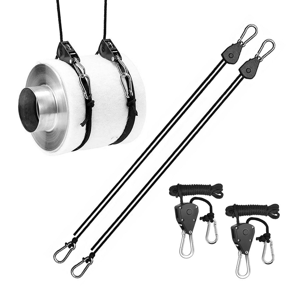 Tomfoto 4pcs Pulley Ratchets Heavy Duty Rope Clip Hanger Adjustable Lifting Pulley Lanyard Hanger Kayak And Canoe Boat Bow Rope Lock Tie Down Strap